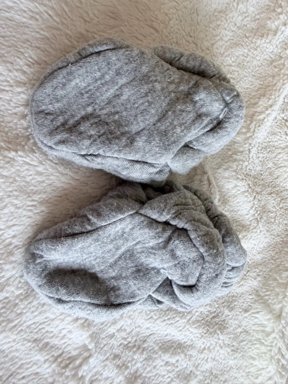 Burt’s Bees Baby Soft Knit Gray Booties